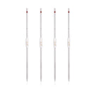 Pack of 4 Heavy Duty Borosilicate Graduated Glass Bulb 2ml Volumetric Pipette Capacity