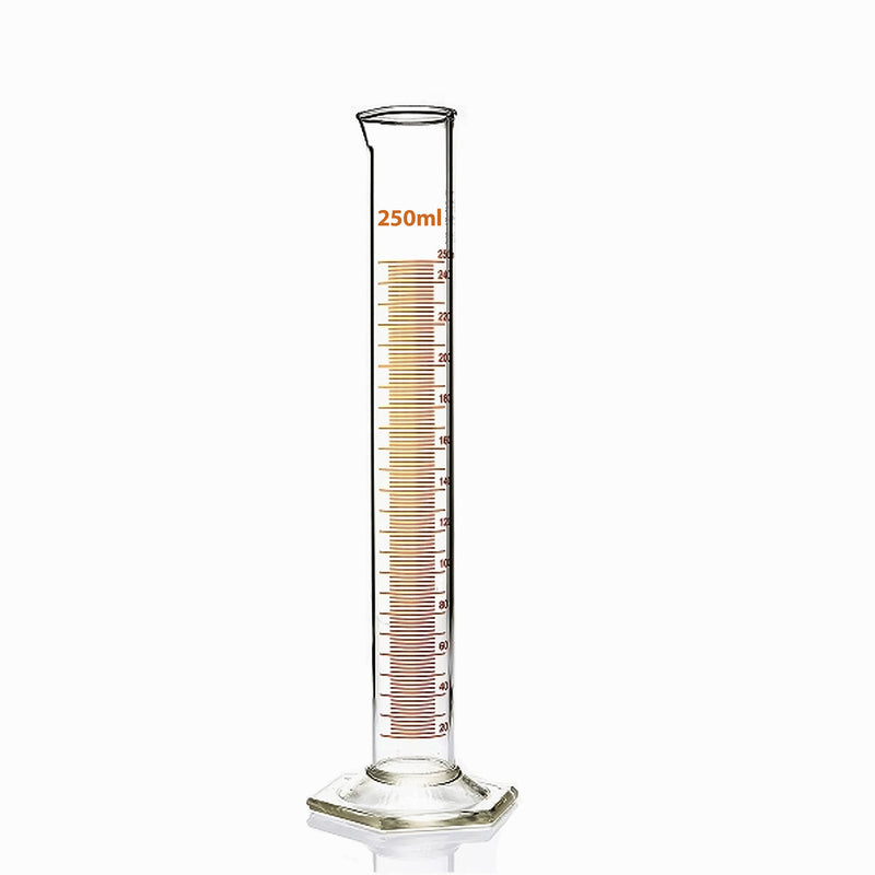 Heavy Duty Glass Graduated Cylinder 250ml