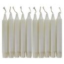 Pack of 10 Stearin Candle Chandelier Unscented Sticks, 19cm Length, 5 Hour Burn Time