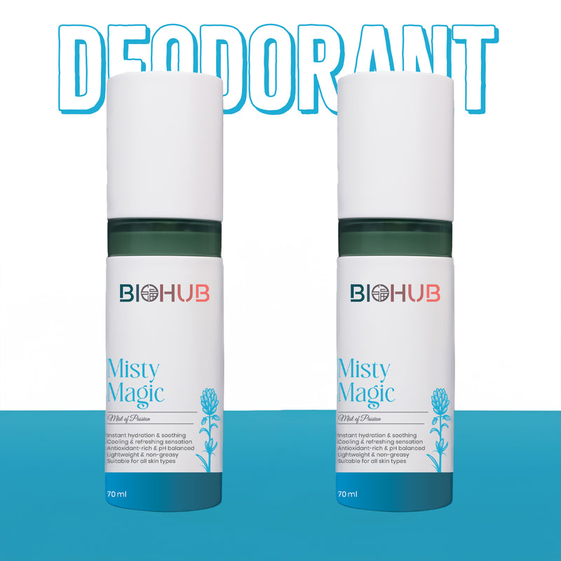 BIOHUB Misty Magic Deodorant | 70ML | 100% Natural, Plant-Based and Biodegradable Ingredients