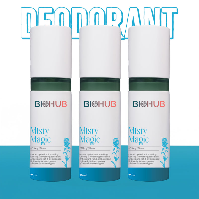 BIOHUB Misty Magic Deodorant | 70ML | 100% Natural, Plant-Based and Biodegradable Ingredients