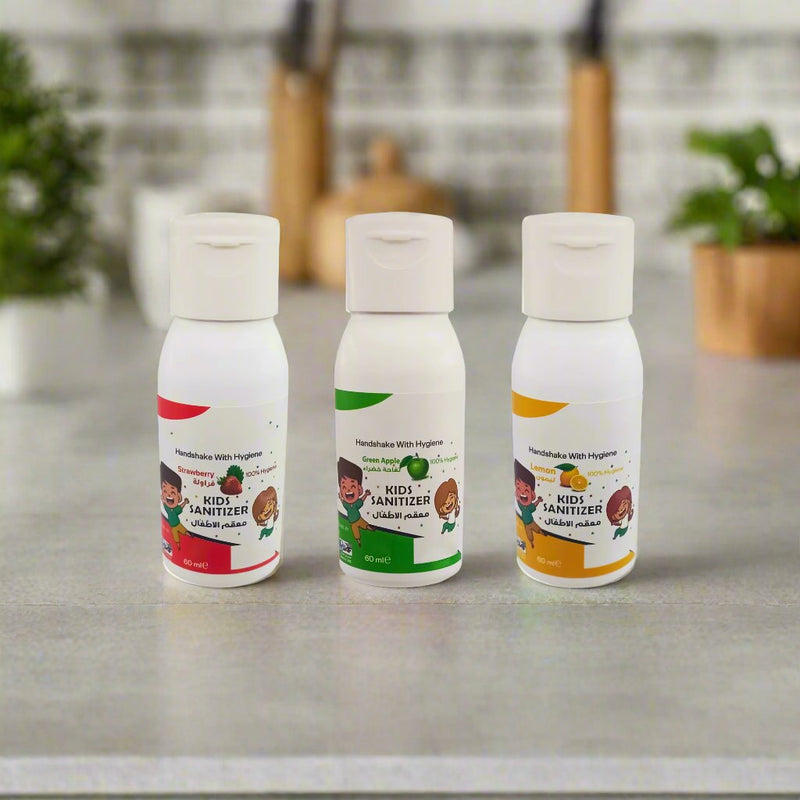 60ML Kids Sanitizer | Strawberry / Lemon / Green Apple Scen