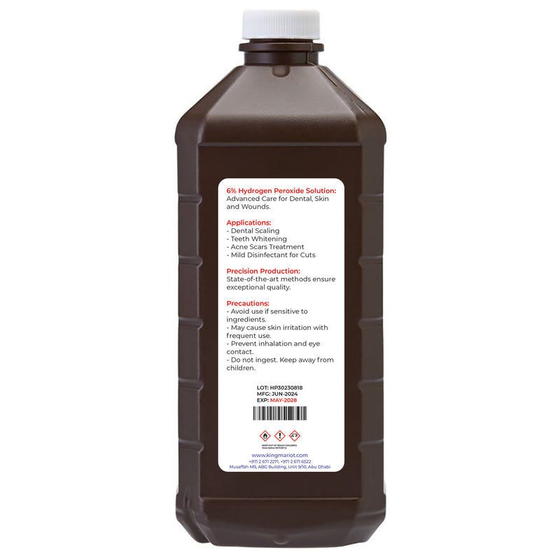 Pack of 6% Hydrogen Peroxide Solution 500ml