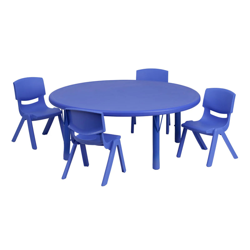 45" Round Plastic Height Adjustable Activity Table