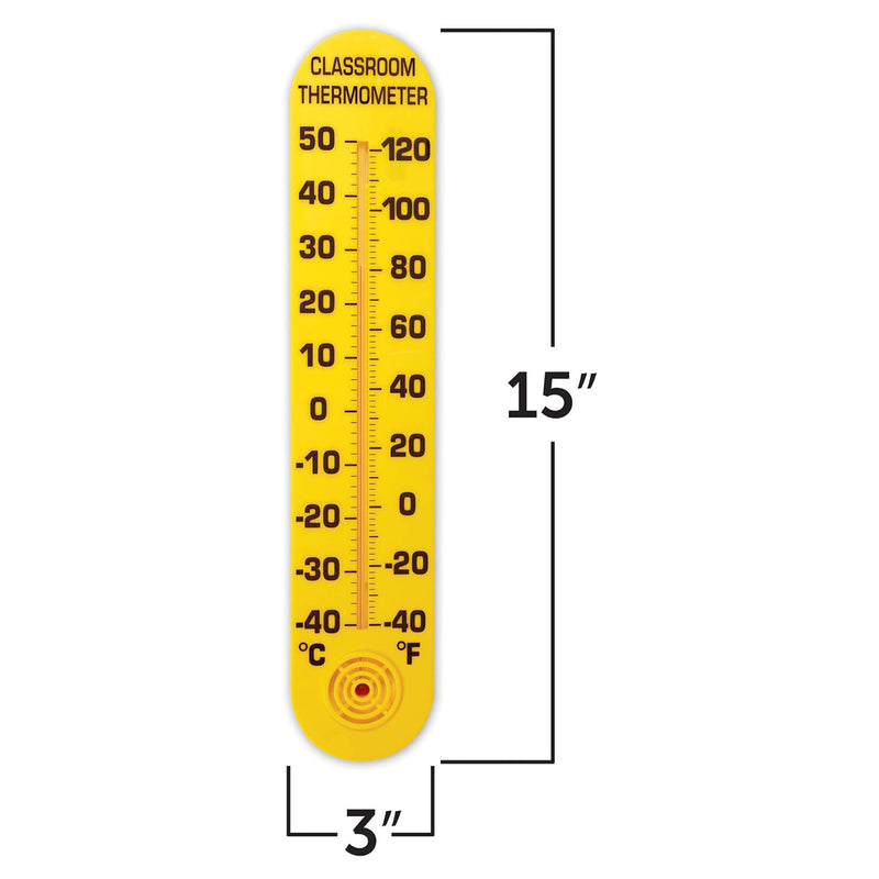 Standard Classroom Thermometer Plastic | Celsius and Fahrenheit