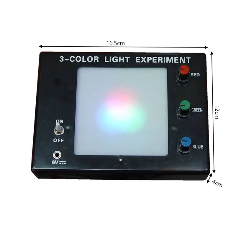 3-Color Light Experiment Ray Box | Red, Green, Blue