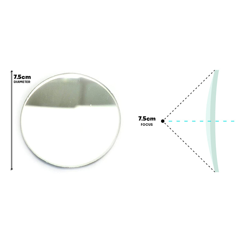 1pcs Convex Mirror | 7.5cm Diameter and 7.5cm Focal Length
