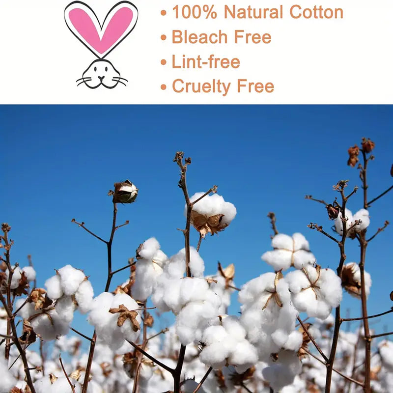 100Pcs | Cotton Rounds | 100% Pure Cotton