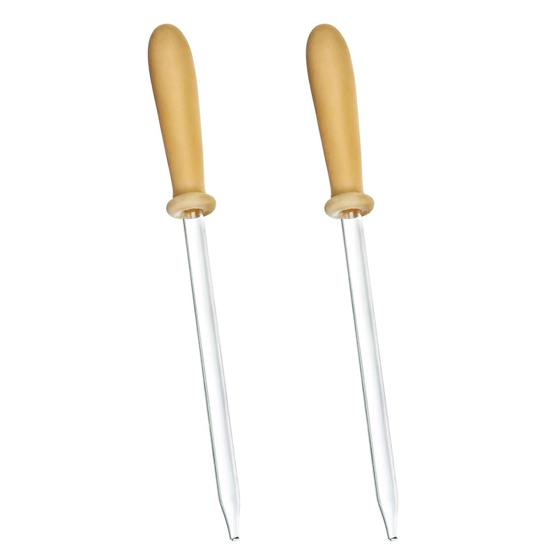 Set of 2 | Dropping Pipettes with Rubber Bulb | 100mm Length