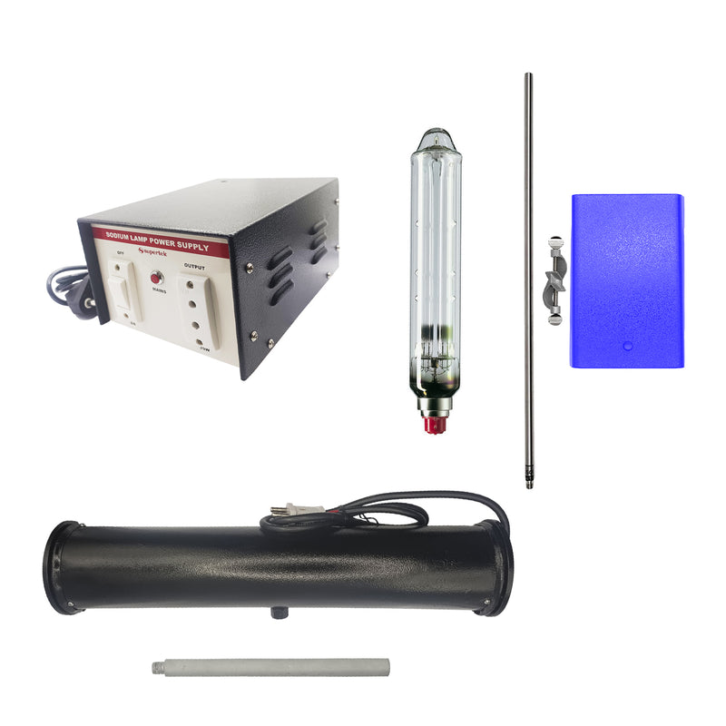 Full Set of Sodium Light Source | 4 Pcs | Power Supply, Holder, Lamp, Stand