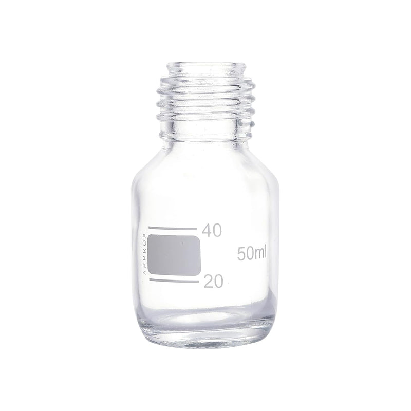 50 mL Graduated Round Reagent Glass Bottle