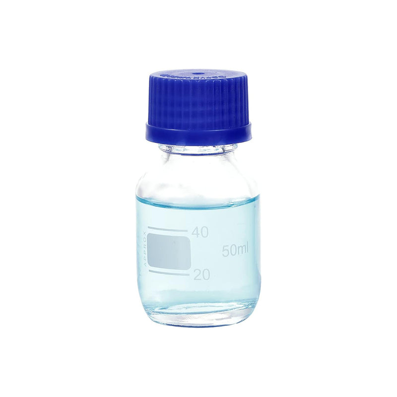 50 mL Graduated Round Reagent Glass Bottle