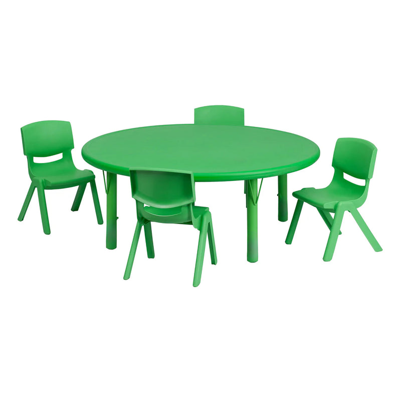 45" Round Plastic Height Adjustable Activity Table