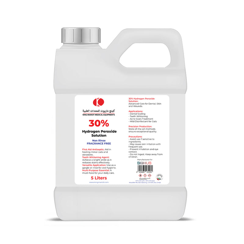 Hydrogen Peroxide Solution 3%, 6%, 12%, 30% | 5 Liters