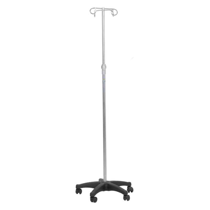 Height Adjustable IV Stand with Aluminum Alloy Hooks & Pole