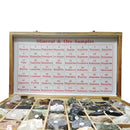56 Types of Mineral Samples | Wooden Box 41x24x4cm
