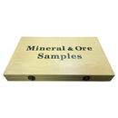 56 Types of Mineral Samples | Wooden Box 41x24x4cm