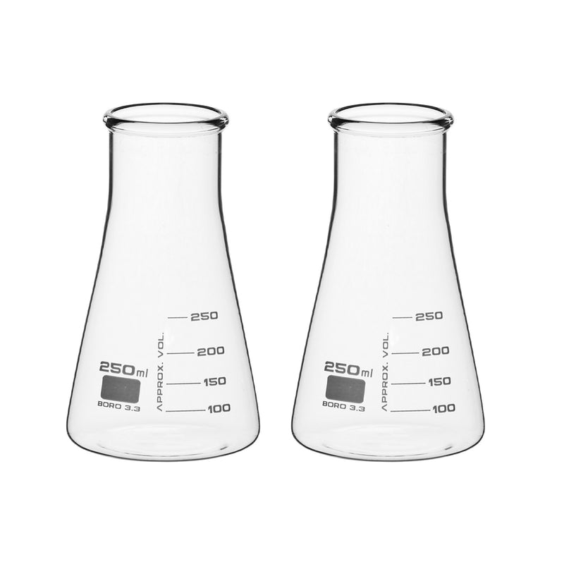 Conical Flask | Short Wide Neck | 250ML Graduated