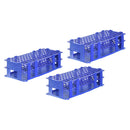 Plastic Test Tube Rack Holder | Color Blue | 90 Holes, 3 Layers