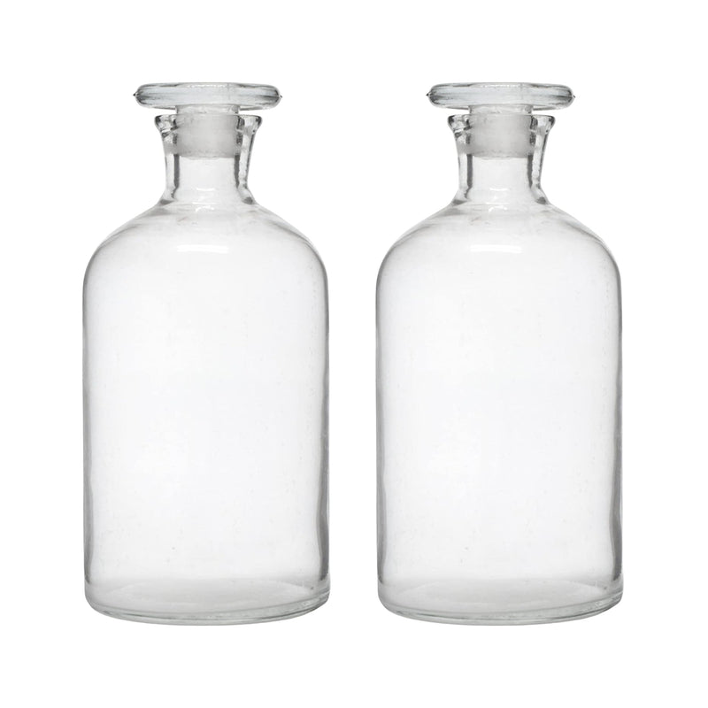 Reagent Bottle | 500ML Narrow Neck | Clear Glass with Glass Stopper