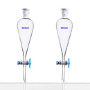 Separating Funnel Glass Pear Shaped with Plastic Stopper | 500ML Capacity