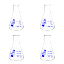 Borosilicate Glass Conical Flask | 250ML Capacity Blue Graduated