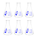 Borosilicate Glass Conical Flask | 250ML Capacity Blue Graduated