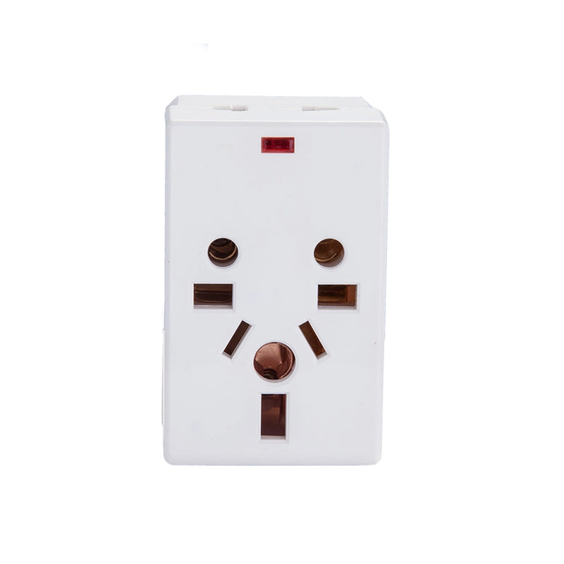 3-Way 3-Pin Plug Adapter | Universal Socket with Light and 13A Fuse