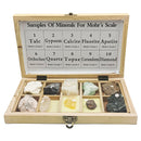 Samples of 10 Minerals for Mohr's Scale Tester with Wooden Box