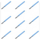 Set of 10 Sterile Disposable Scalpel Plastic Handle Carbon Steel Blade Sterile Stainless Steel Size 22 + Cover,