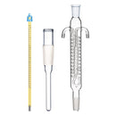 Deluxe Borosilicate 3.3 Heavy Duty REFLUX Apparatus + Reflux Condenser + Thermometer Adaptor + Glass Thermometer