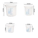 4Pcs | Polypropylene Square Ratio Beaker | 100, 250, 500, and 1000mL Capacity