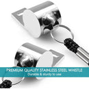 6 Pcs | Coaches Referee Whistles with Lanyards