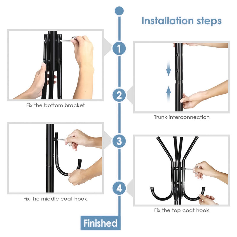 Stable Metal Clothes Stand Hanger | 46cm Length x 175cm Height x 42cm Depth