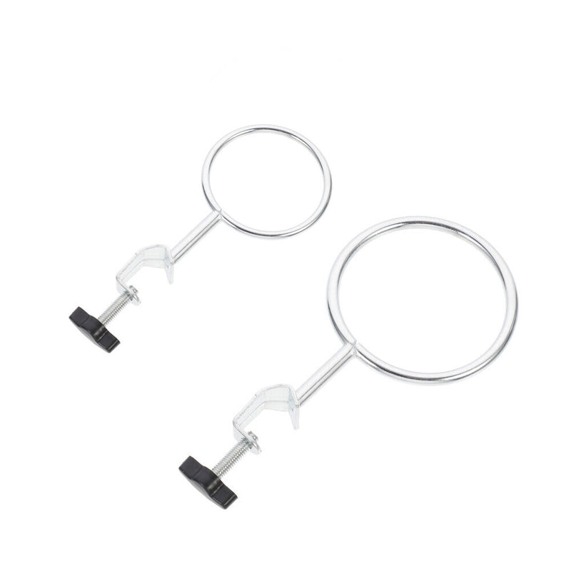 2Pcs Lab Retort Iron Clips with Support Stand Rings
