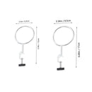 2Pcs Lab Retort Iron Clips with Support Stand Rings