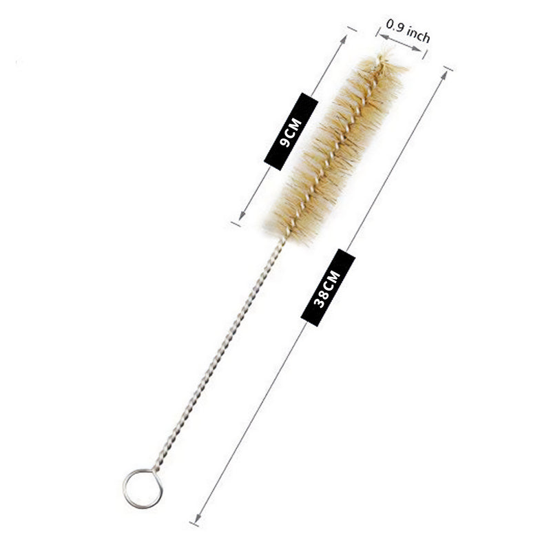 Test Tube Cleaning Brush | 19mm Diameter | Tan Bristles | 38cm Length