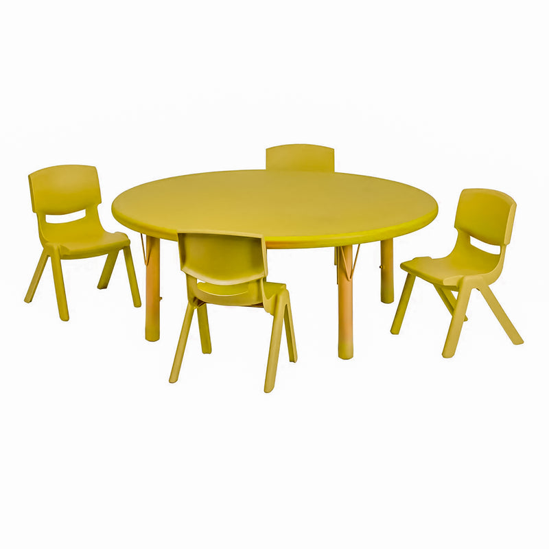 45" Round Plastic Height Adjustable Activity Table