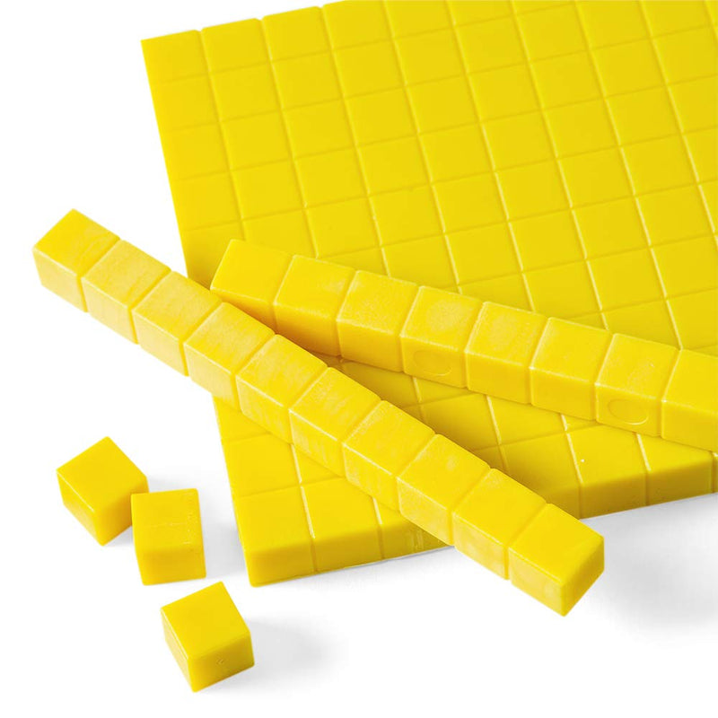 Yellow Plastic Base Ten Blocks Set of 161 Pieces