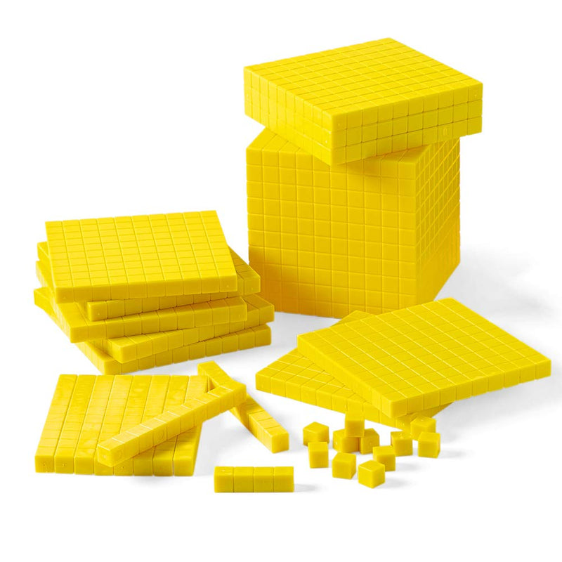 Yellow Plastic Base Ten Blocks Set of 161 Pieces