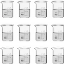 Set of 12 Low Form Thick Borosilicate Glass Beaker 25ml
