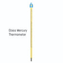 Set of 2 Lab-grade Graduated Glass Mercury Thermometer with Protective Case