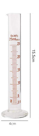 Set of 2 Heavy Duty Glass Graduated Cylinders