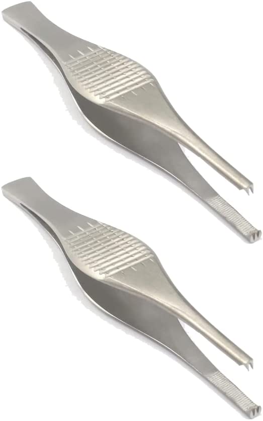Pack of 2 Stainless Steel Professional Forceps 7.2"