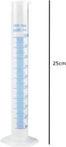 Set of 4 Heavy Duty Graduated Plastic Cylinder
