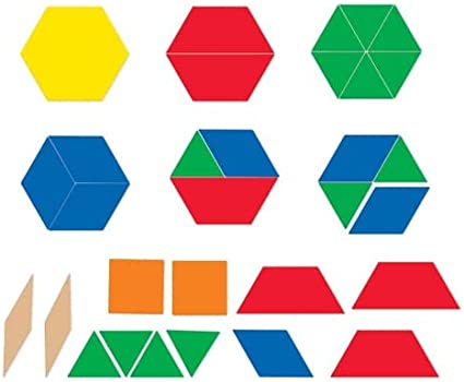 Set of 52 Giant Magnetic Pattern Blocks Classroom