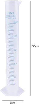 Set of 4 Heavy Duty Graduated Plastic Cylinder