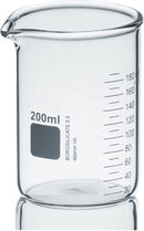 Set of 3 Borosilicate Glass Graduated Beaker