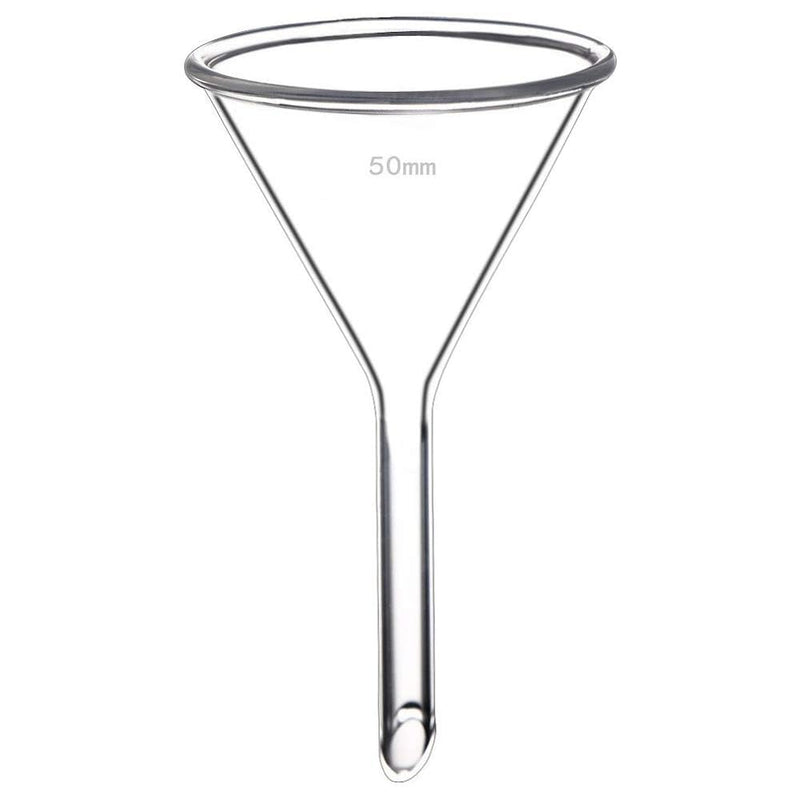Set of 4 Heavy-Duty Borosilicate Glass Funnels - 50mm x 50mm  Diameter