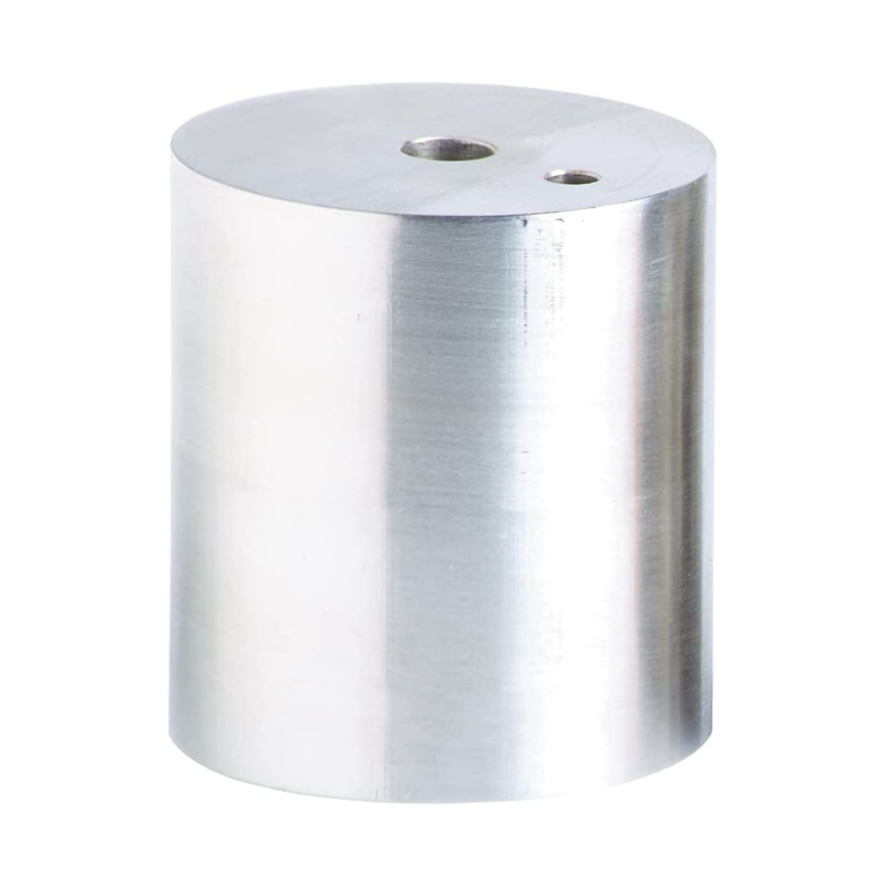 Calorimeter Block Aluminium Metal Block Calorimeter Drilled with 2 Holes